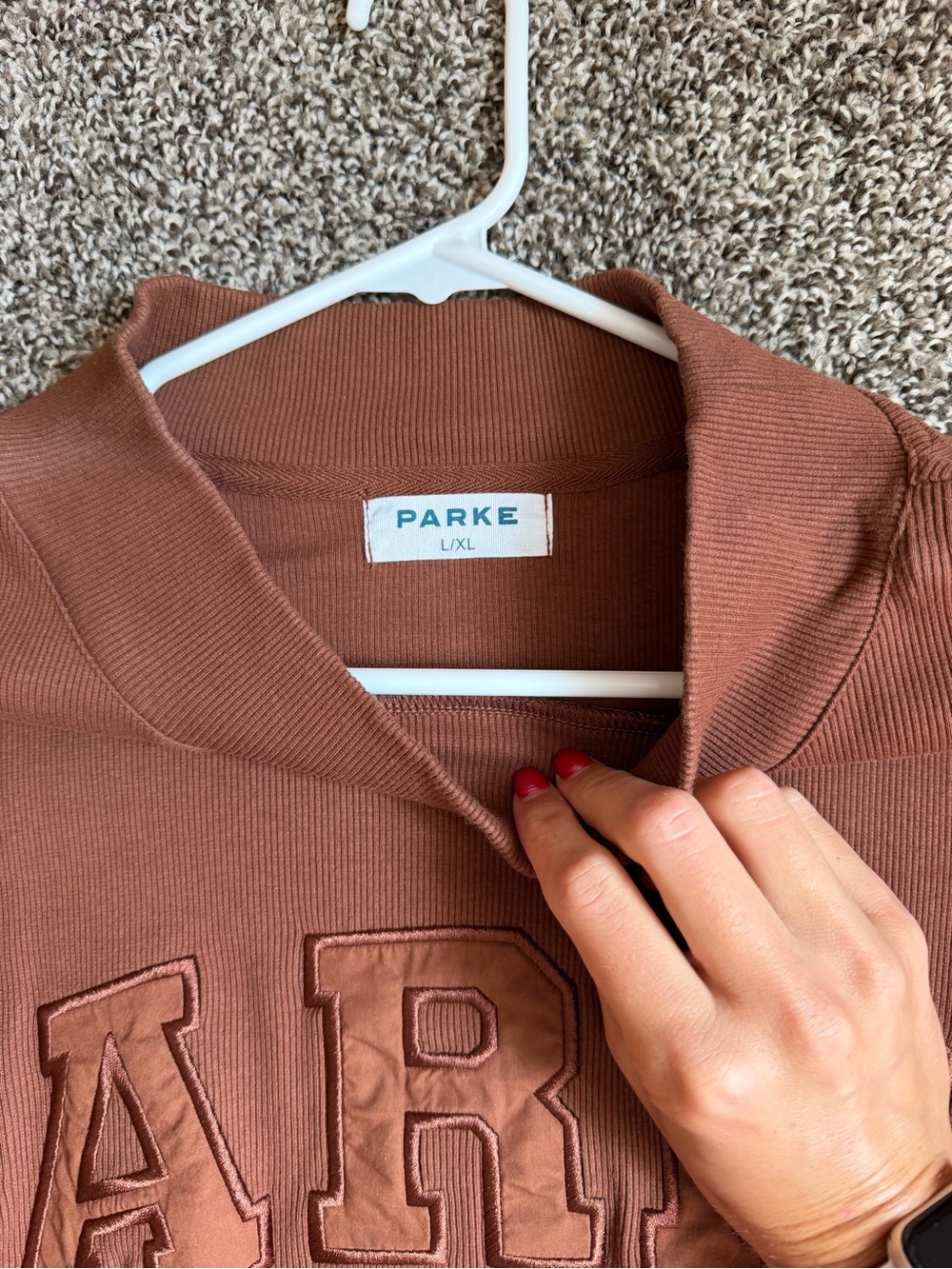 Parke Ribbed Varsity Pullover - Picture 2 of 3